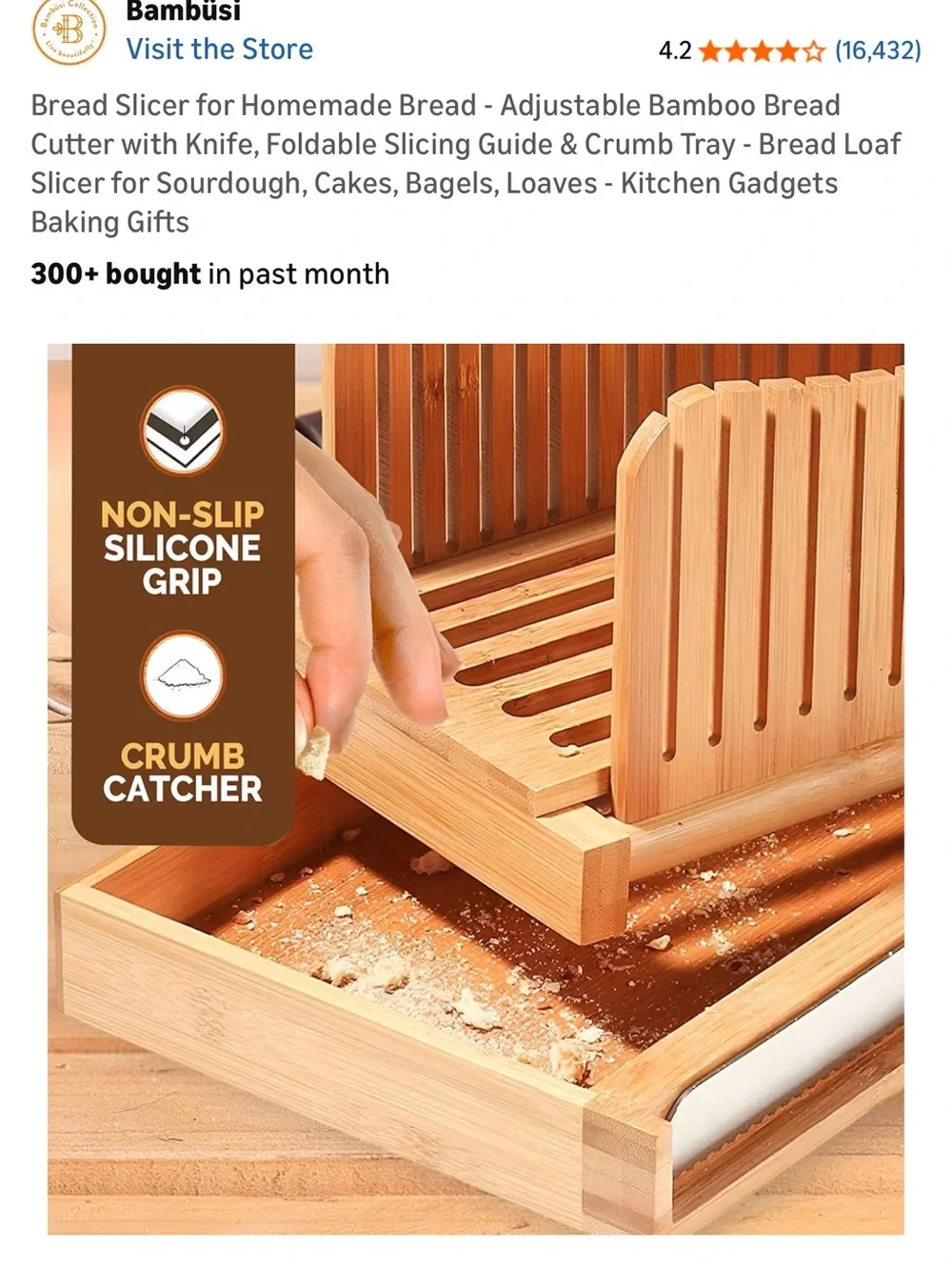 NIB Bambusi Bread Slicing Kit